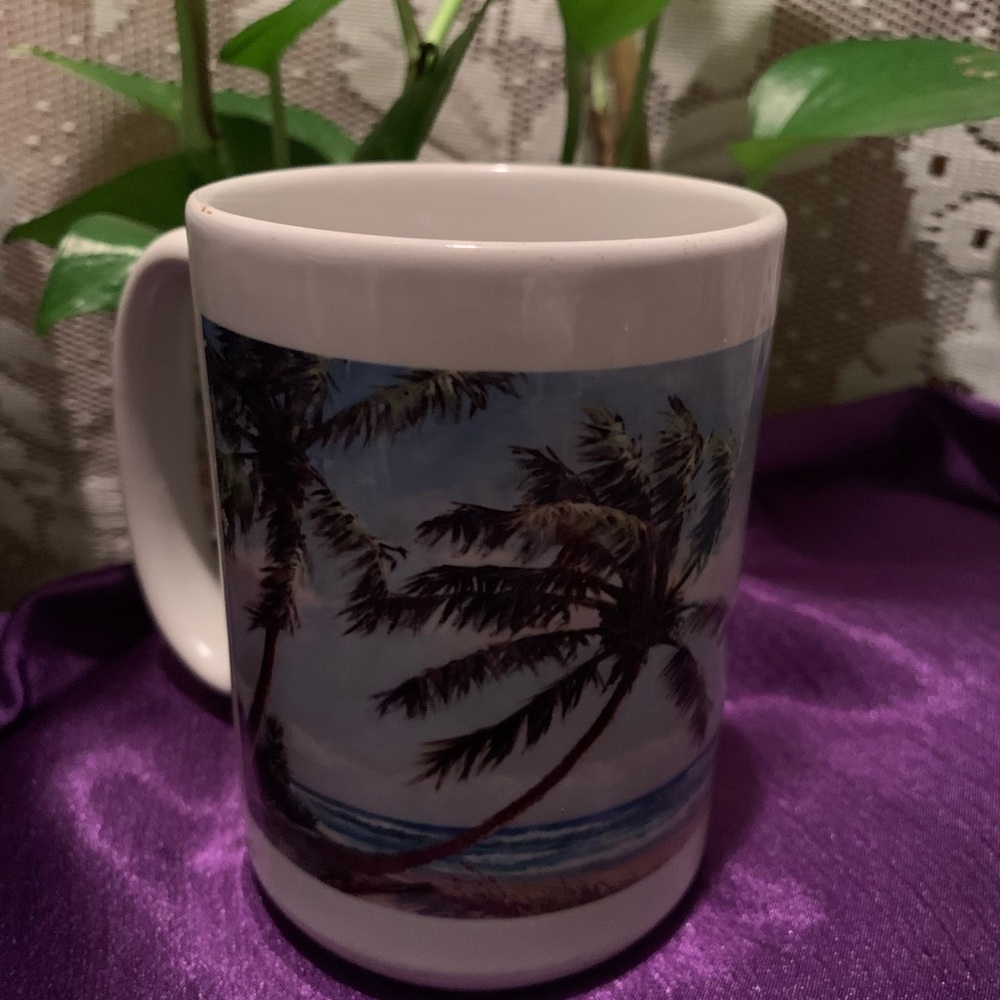 ✨⚡️💥Tropical Palm Palm Tree Coffee Mug 15 oz AE. Backus Mug